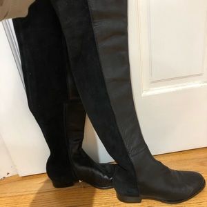 Over the knee jimmy Choo black leather and suede